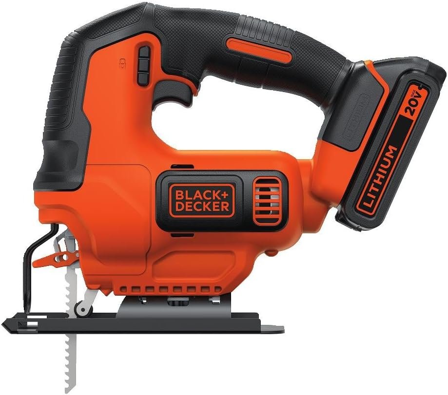 BLACK+DECKER BDCCS20B 20-volt Max Circular Saw Bare Tool, 5-1/2-Inch with BLACK+DECKER BDCJS20C 20V MAX* JigSaw with Battery and Charger