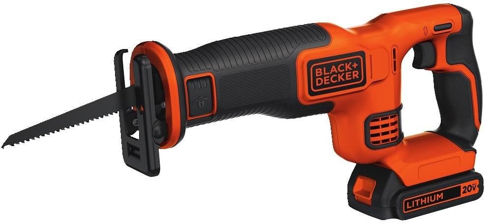 BLACK+DECKER BDCCS20B 20-volt Max Circular Saw Bare Tool, 5-1/2-Inch with BLACK+DECKER BDCR20C 20V MAX* Reciprocating Saw with Battery and Charger