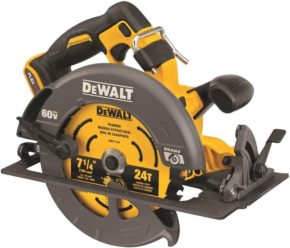 DEWALT FLEXVOLT 60V MAX* Circular Saw with Brake, 7-1/4-Inch, Tool Only (DCS578B)