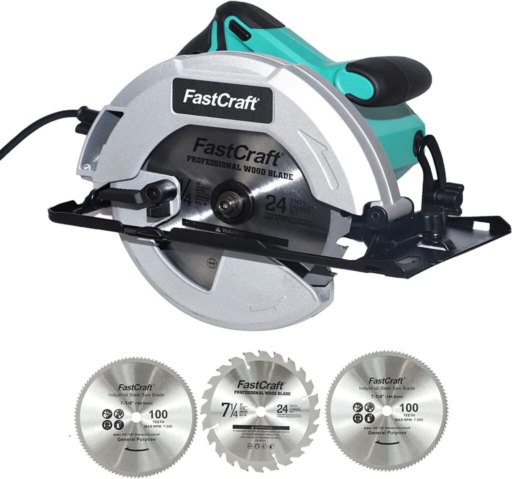 FastCraft Circular Saw w/ 3pc Saw Blades - Corded Electric Circular Saw 21A PEAK GUARANTEED POWER | FastCraft the Top Brand at Costco - All Industrial  PRO Grade