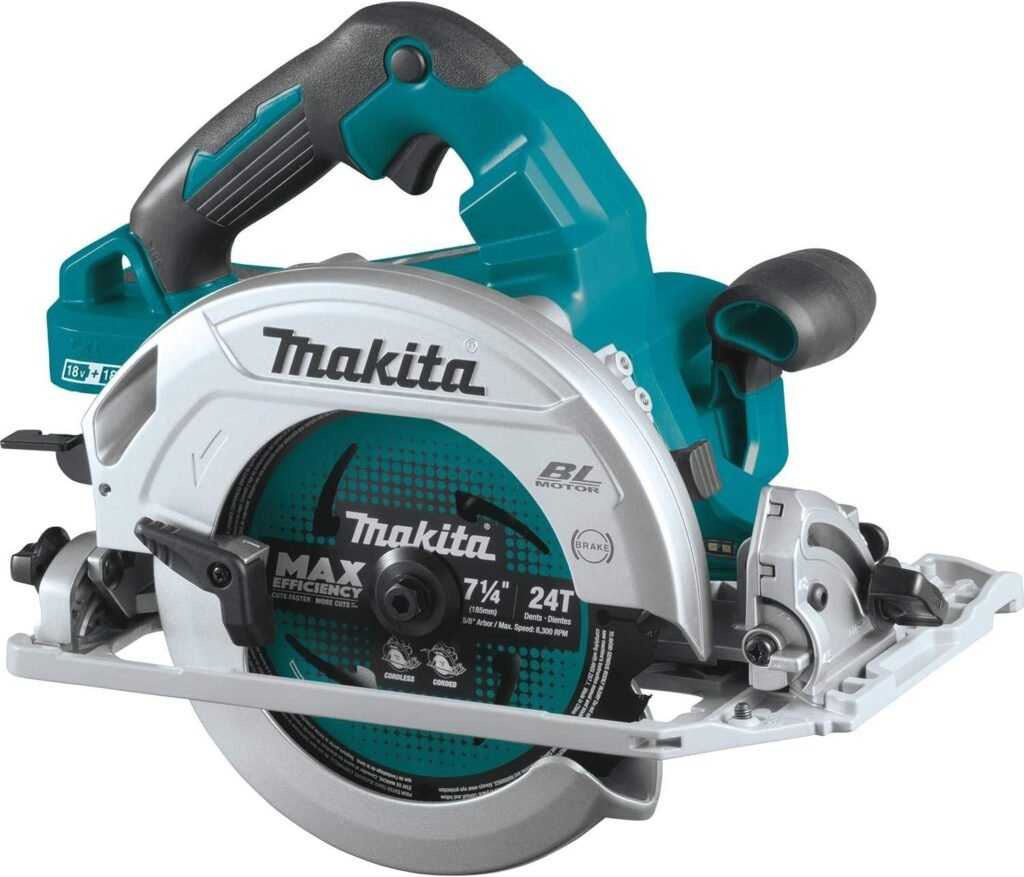 Makita XSH08Z 18V x2 LXT Lithium-Ion (36V) Brushless Cordless 7-1/4” Circular Saw with Guide Rail Compatible Base, Tool Only