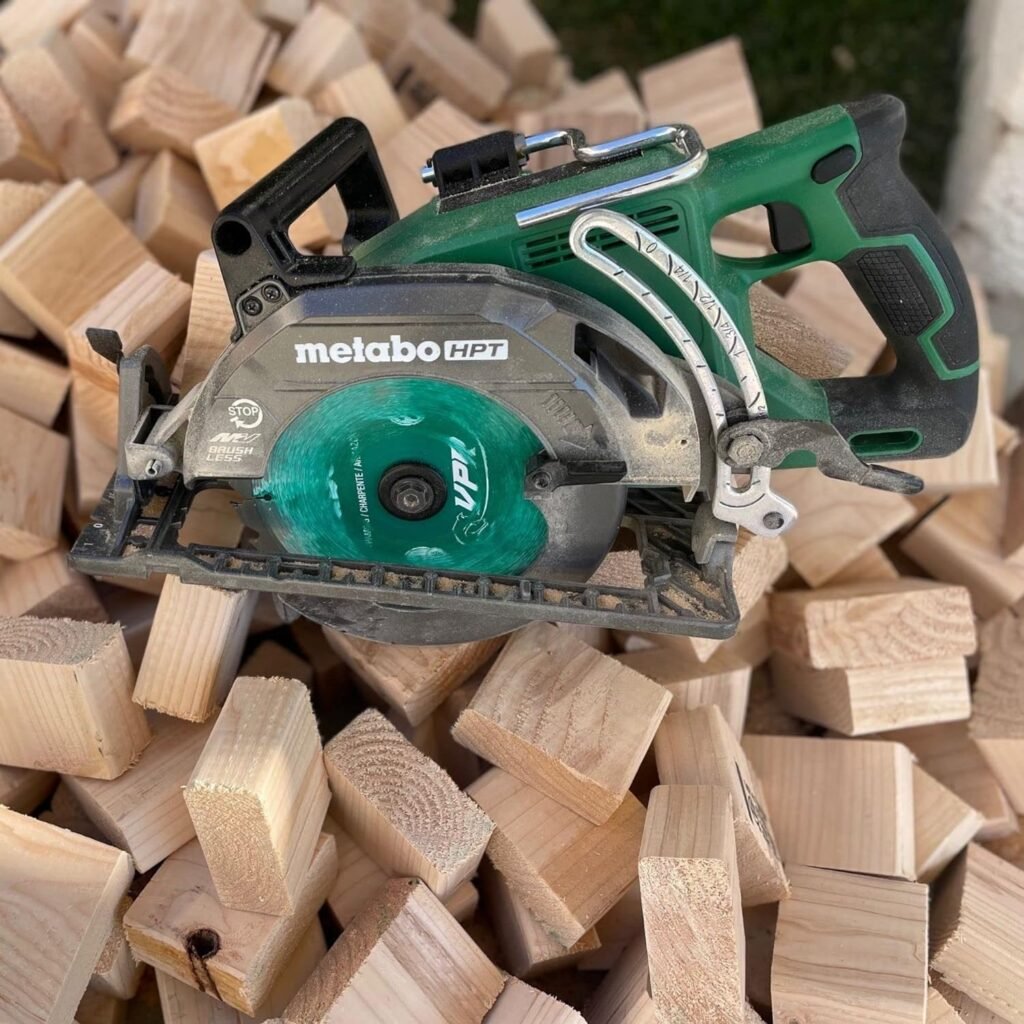 Metabo HPT 36V MultiVolt™ Cordless Rear Handle Circular Saw | Tool Only - No Battery | Optional AC Adapter | 7-1/4-Inch Blade | 500 Cross Cuts Per Charge | Lightweight - 8.2 Lbs. | C3607DWAQ4