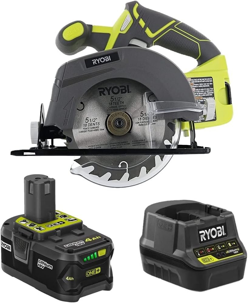 RYOBI 18-Volt Cordless 5.5 inch Circular Saw Combo Kit with a 4Ah Battery and Charger (Bulk Packaged)