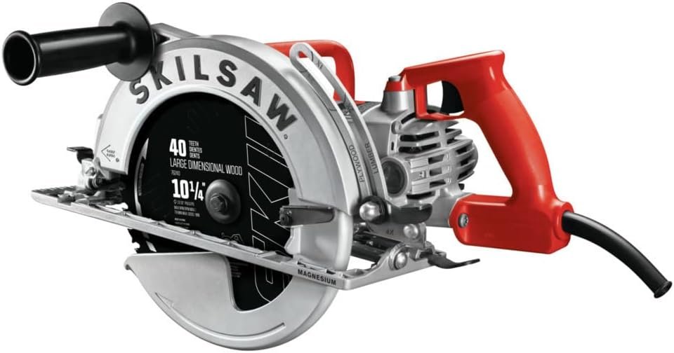 SKILSAW SPT70WM-01 15 Amp 10-1/4 Magnesium SAWSQUATCH Worm Drive Circular Saw,Silver