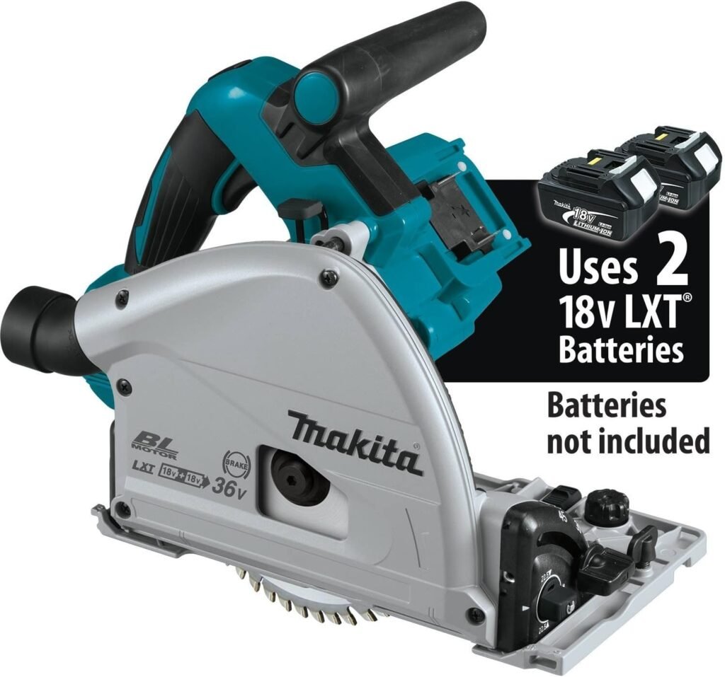 Makita XPS02ZU 18V X2 LXT Lithium-Ion (36V) Brushless Cordless 6-1/2 Plunge Circular Saw, with AWS, Tool Only