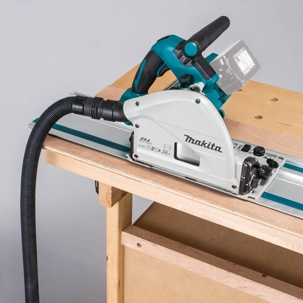 Makita XPS02ZU 18V X2 LXT Lithium-Ion (36V) Brushless Cordless 6-1/2 Plunge Circular Saw, with AWS, Tool Only